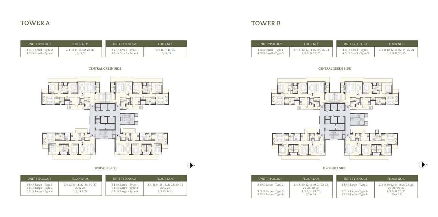 Tower A and B floor plan