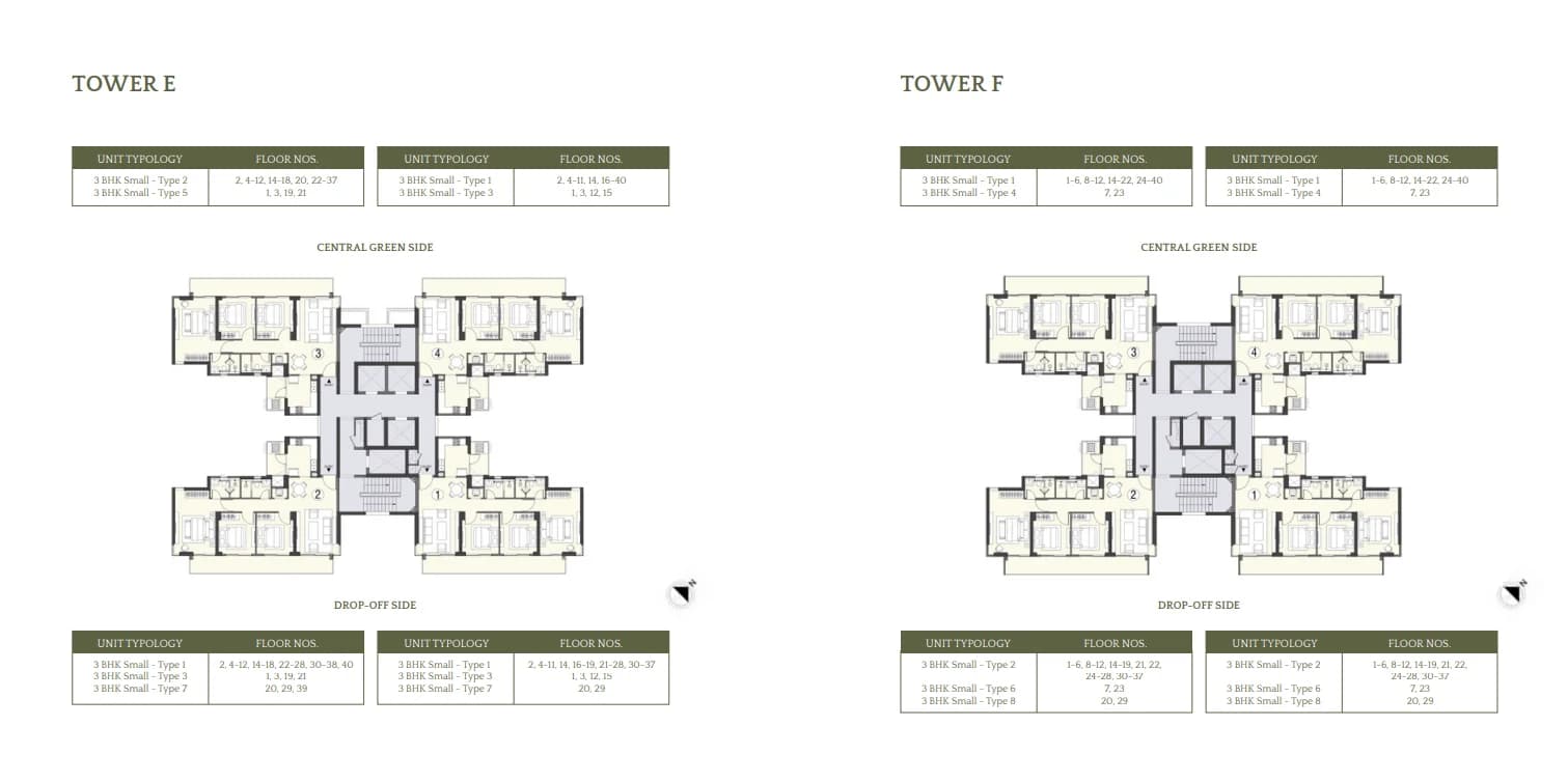 Tower E and F floor plan