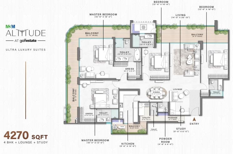 4 BHK floor plan