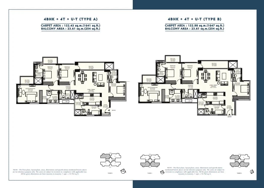 4 BHK floor plan
