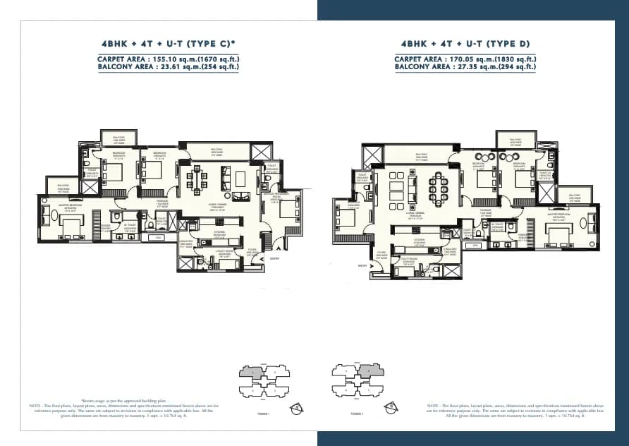 4 BHK floor plan
