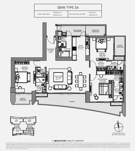 4 BHK floor plan