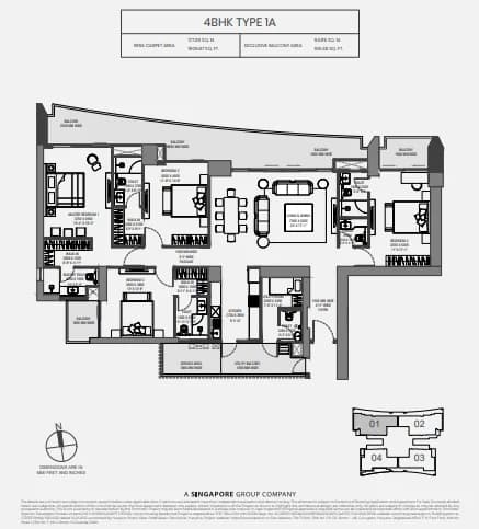 4bhk-type-1a floor plan