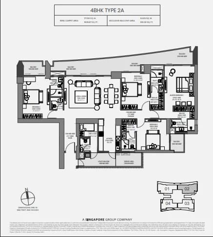 4bhk-type-2a floor plan