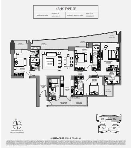 4bhk-type-2e floor plan