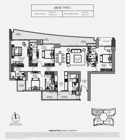 4bhk-type1 floor plan