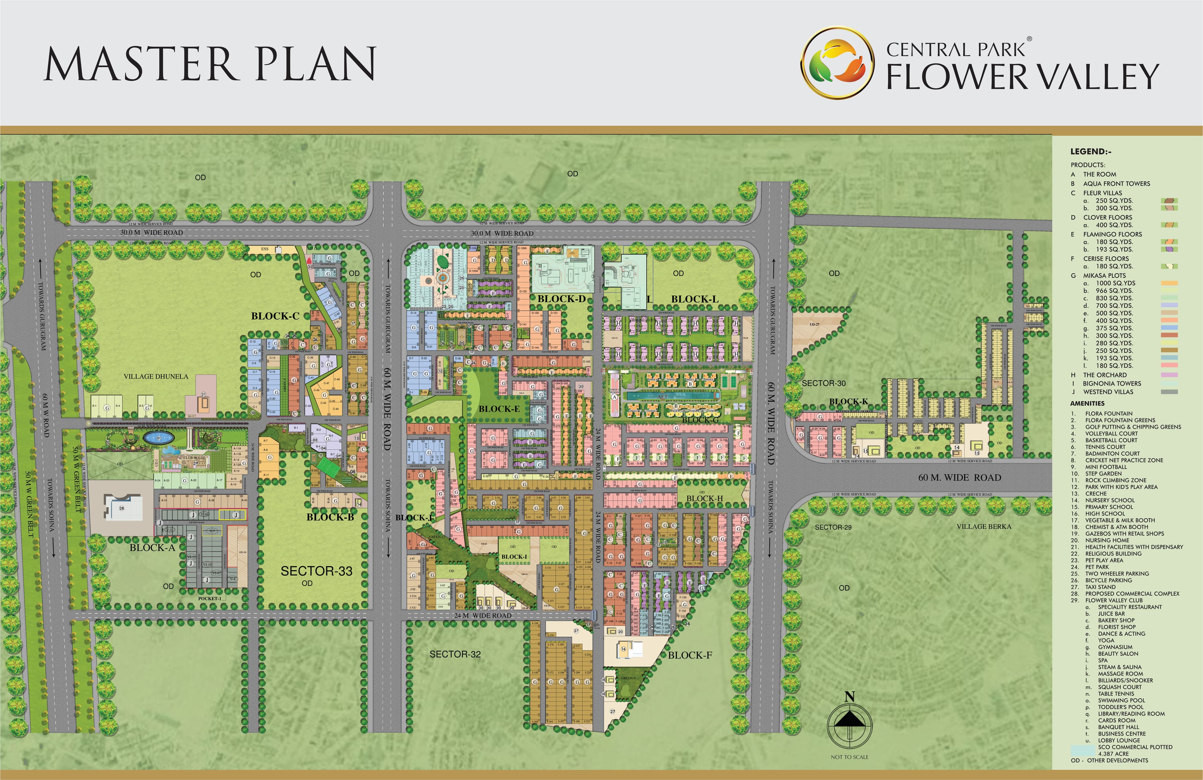 Central Park Flower Valley sector map