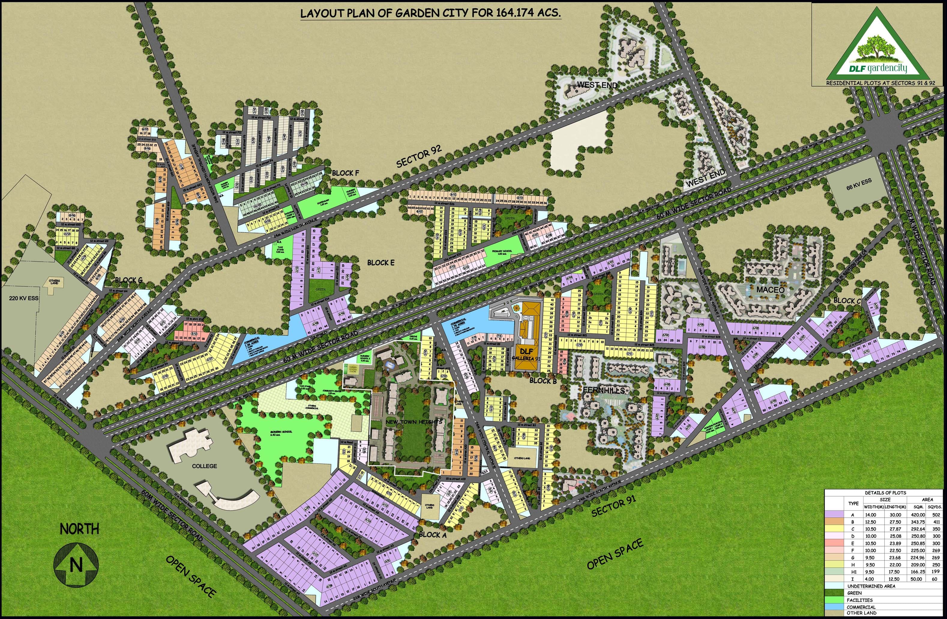DLF Garden City sector map