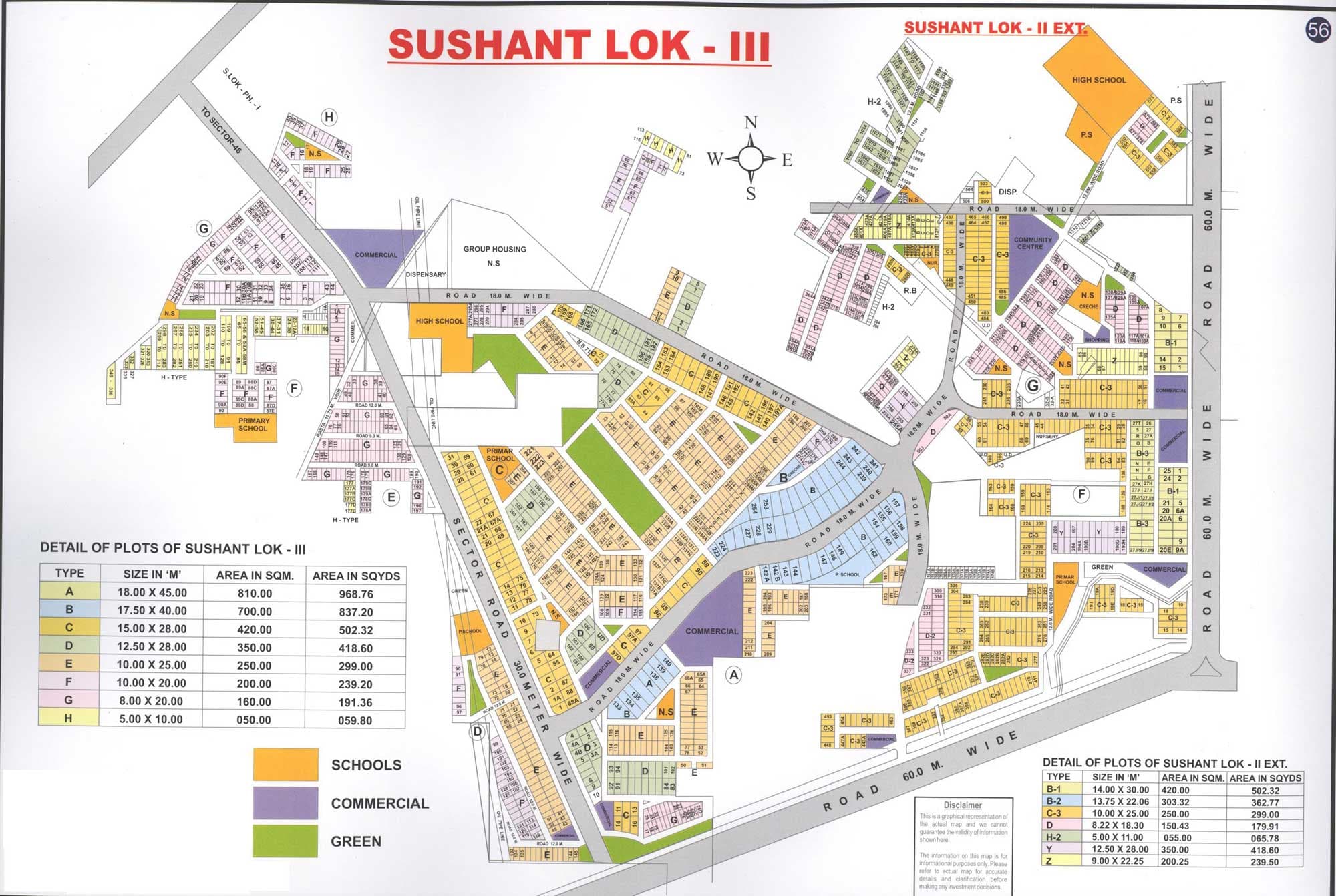 Sushant Lok 3 sector map