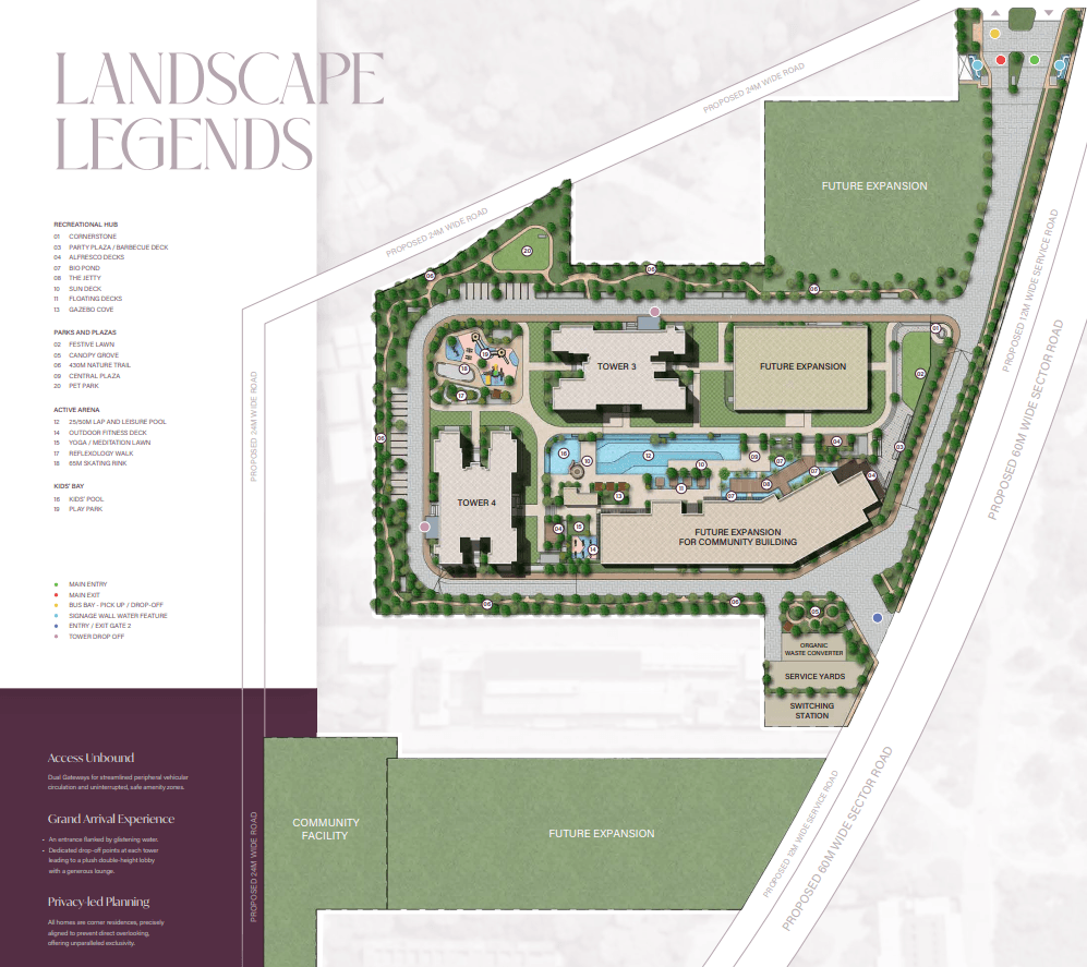 Sobha Crescent Sector 63A Gurugram – 3 & 4 BHK luxury tower exterior on Golf Course Extension Road