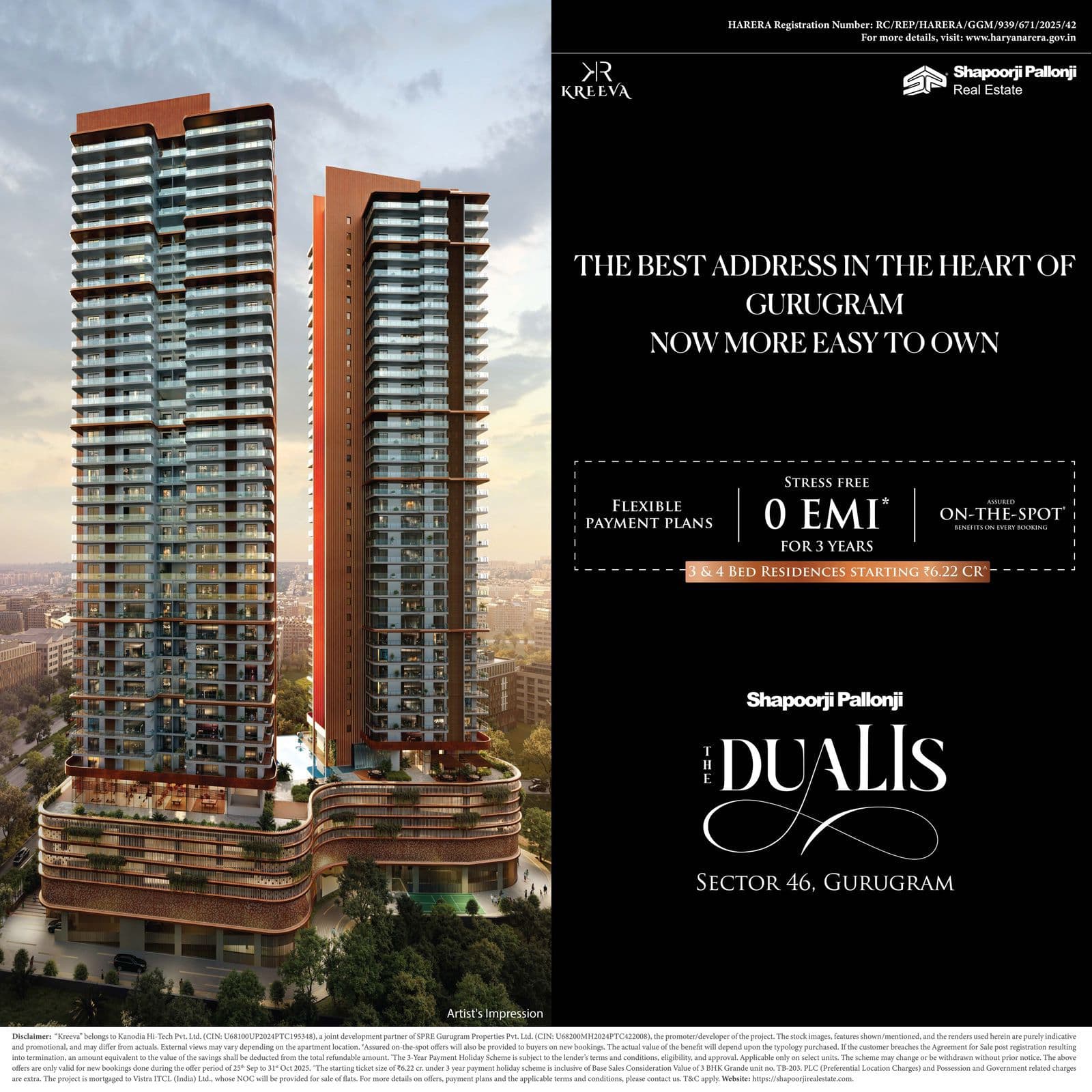Shapoorji Pallonji The Dualis – Sector 46, Gurgaon