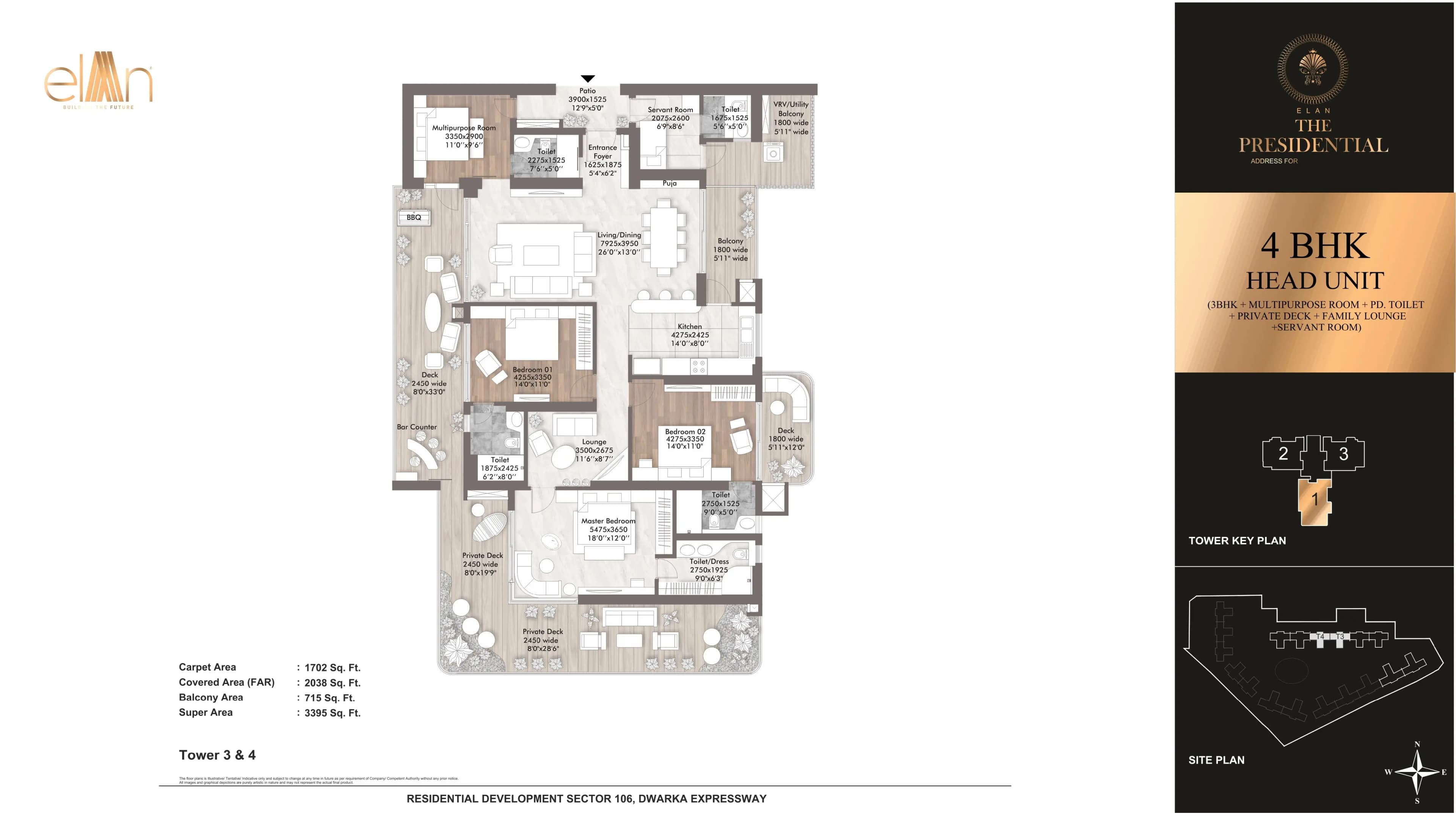 4 BHK floor plan