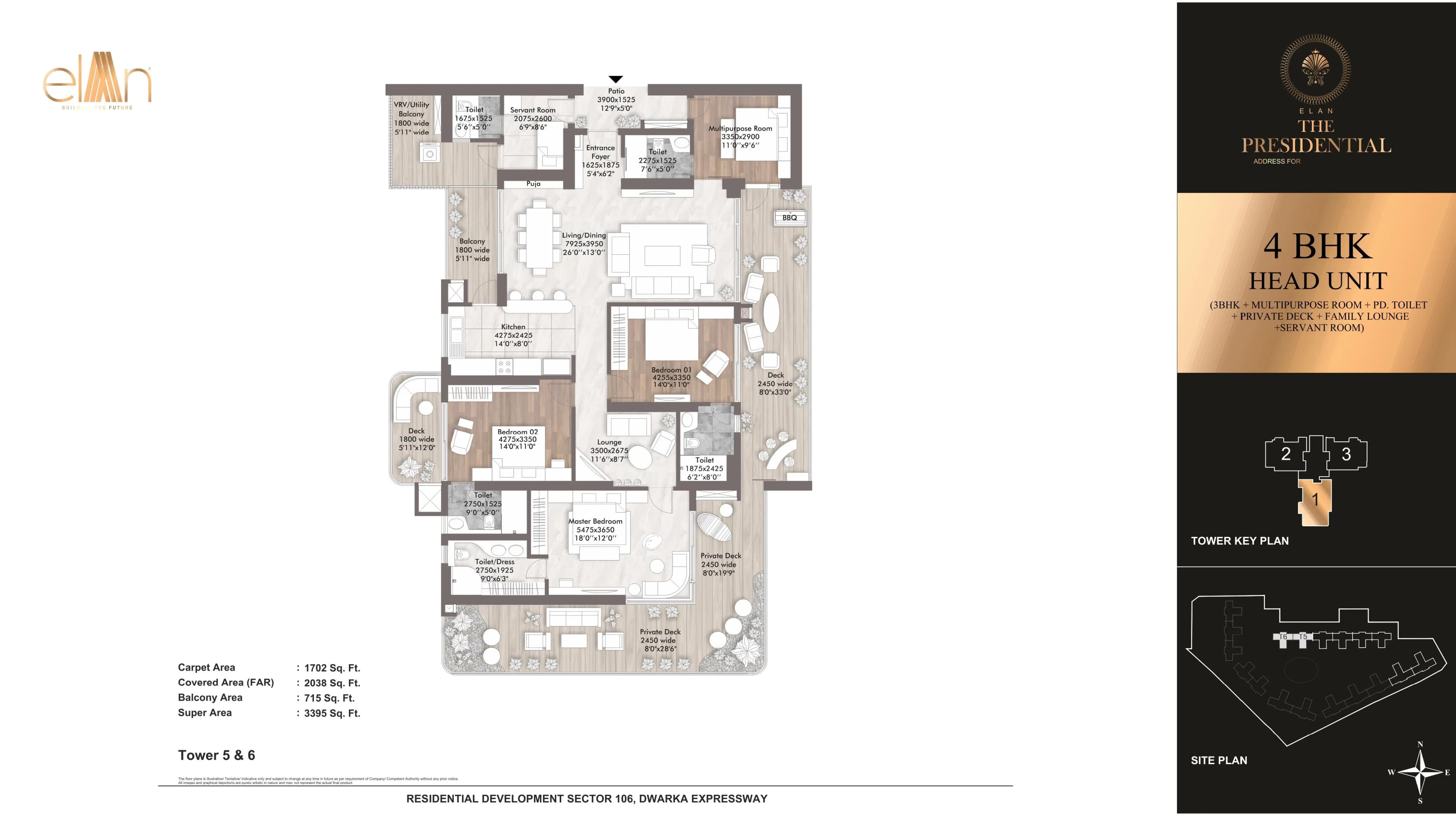 4 BHK floor plan