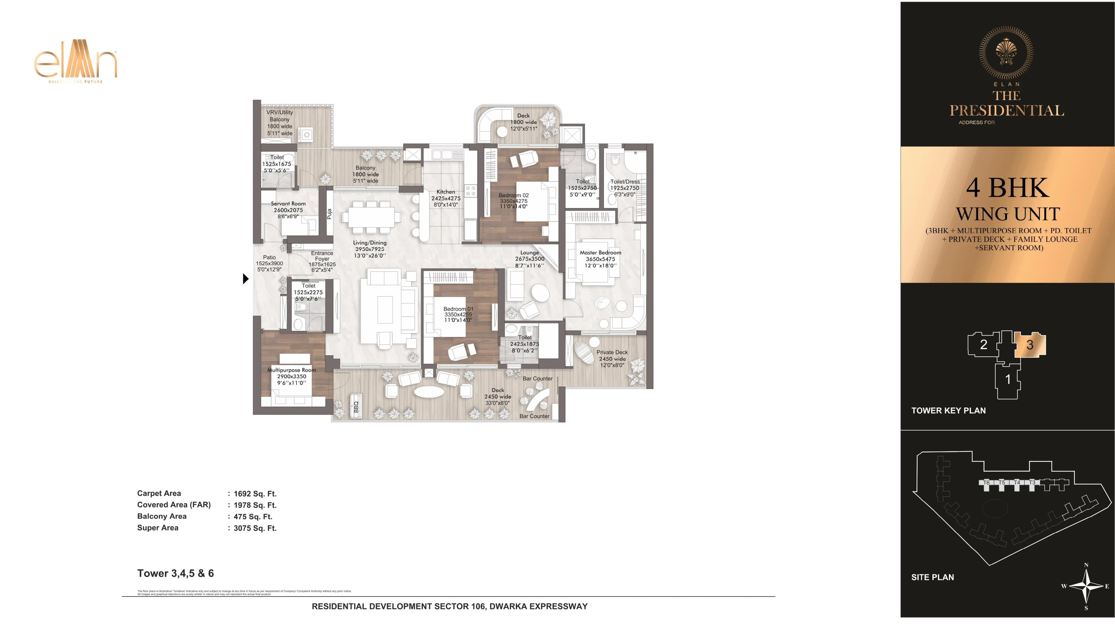 4 BHK floor plan