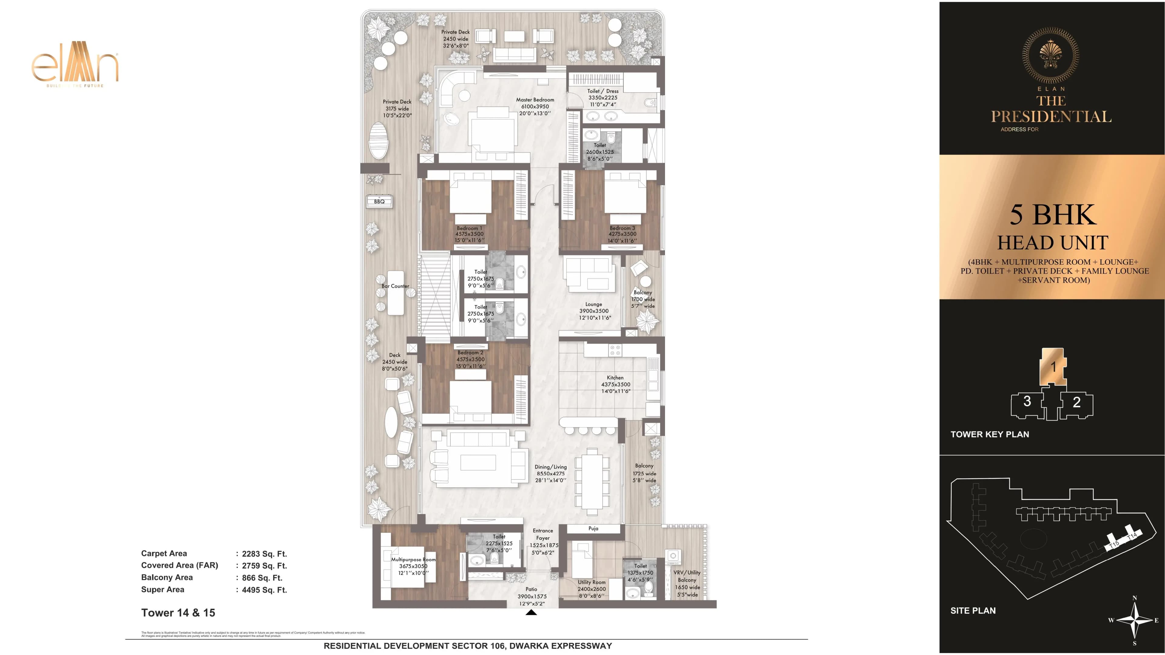 5 BHK floor plan