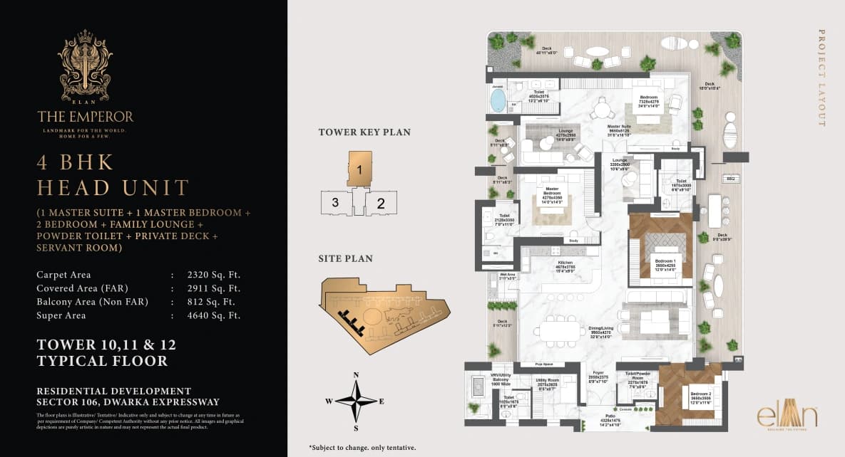 4 BHK floor plan