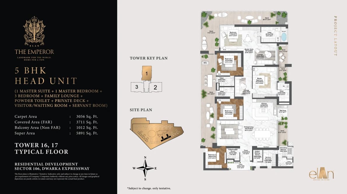 5 BHK floor plan