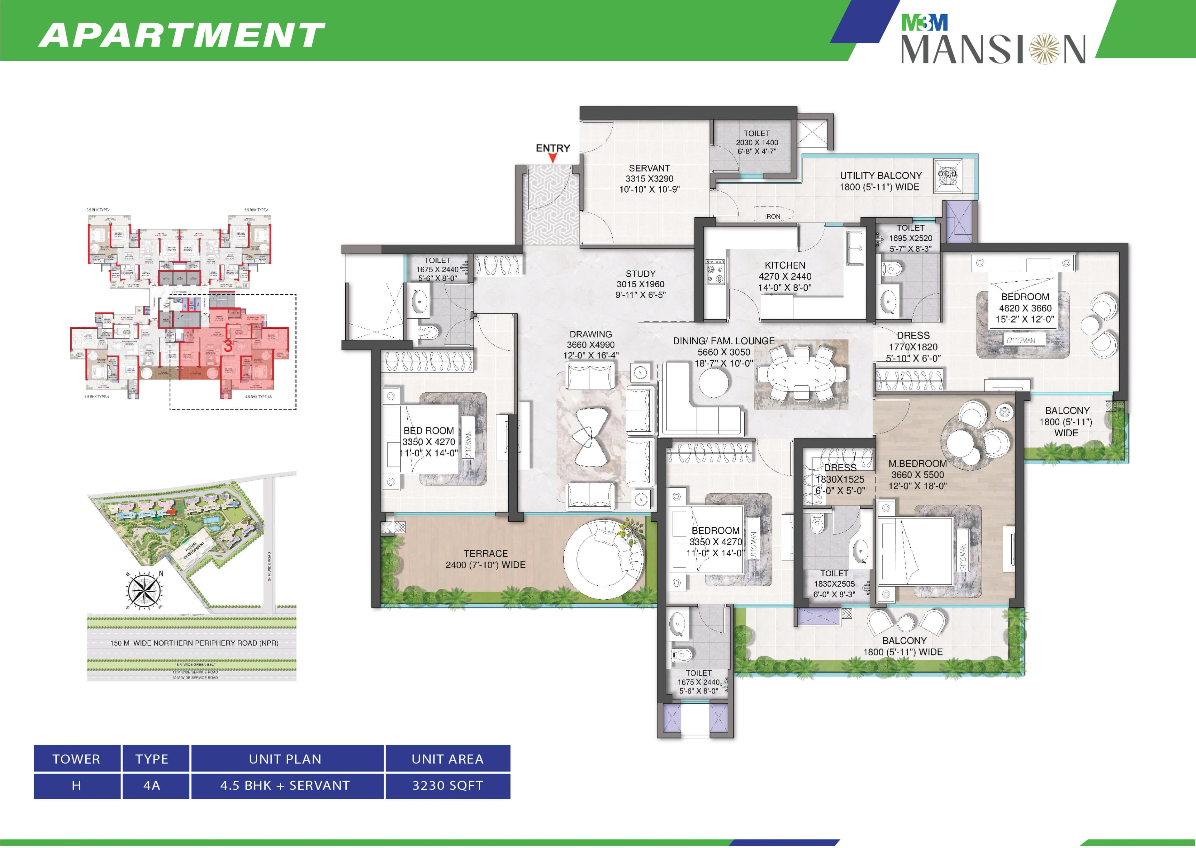 4 BHK floor plan