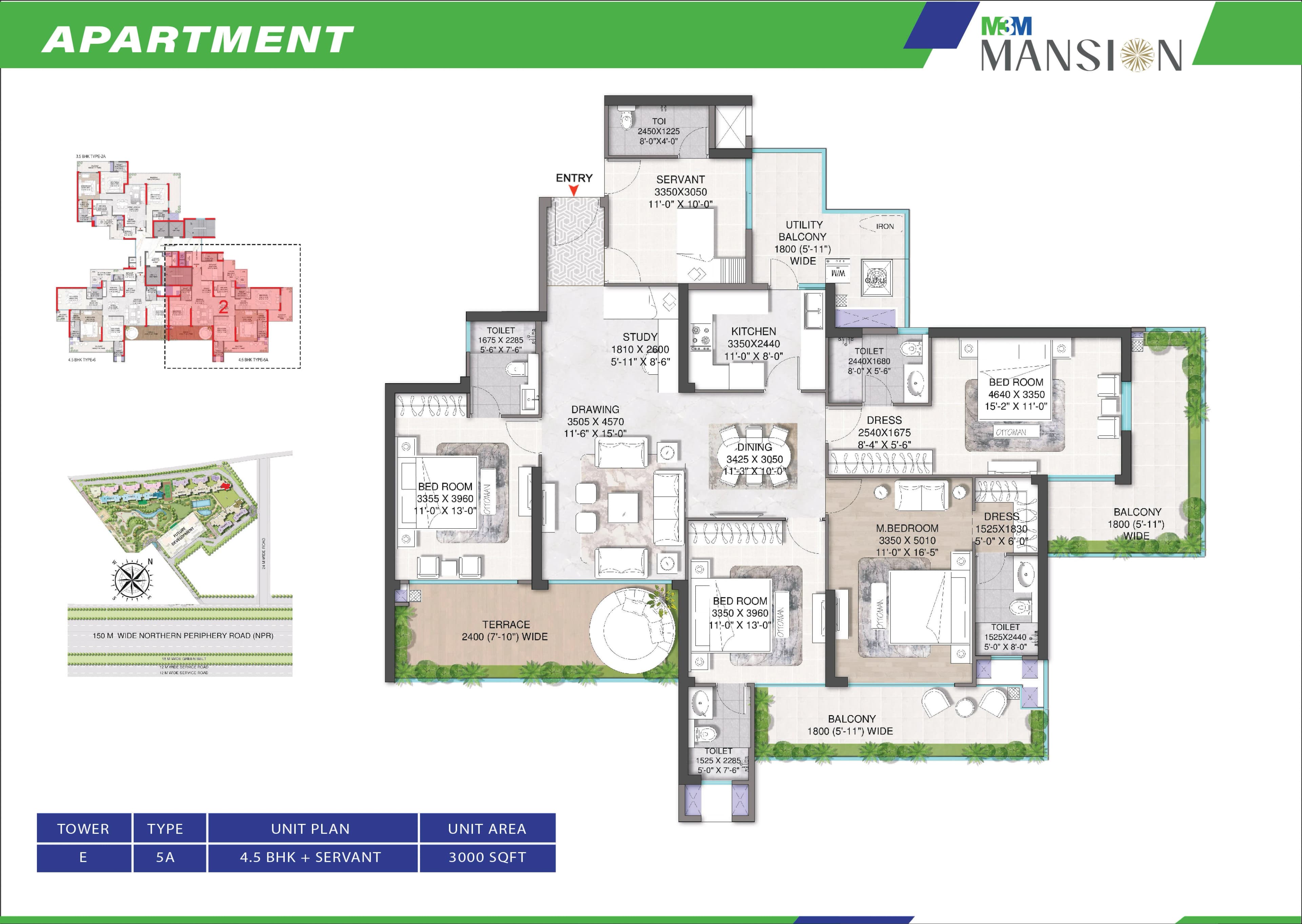 4 BHK floor plan