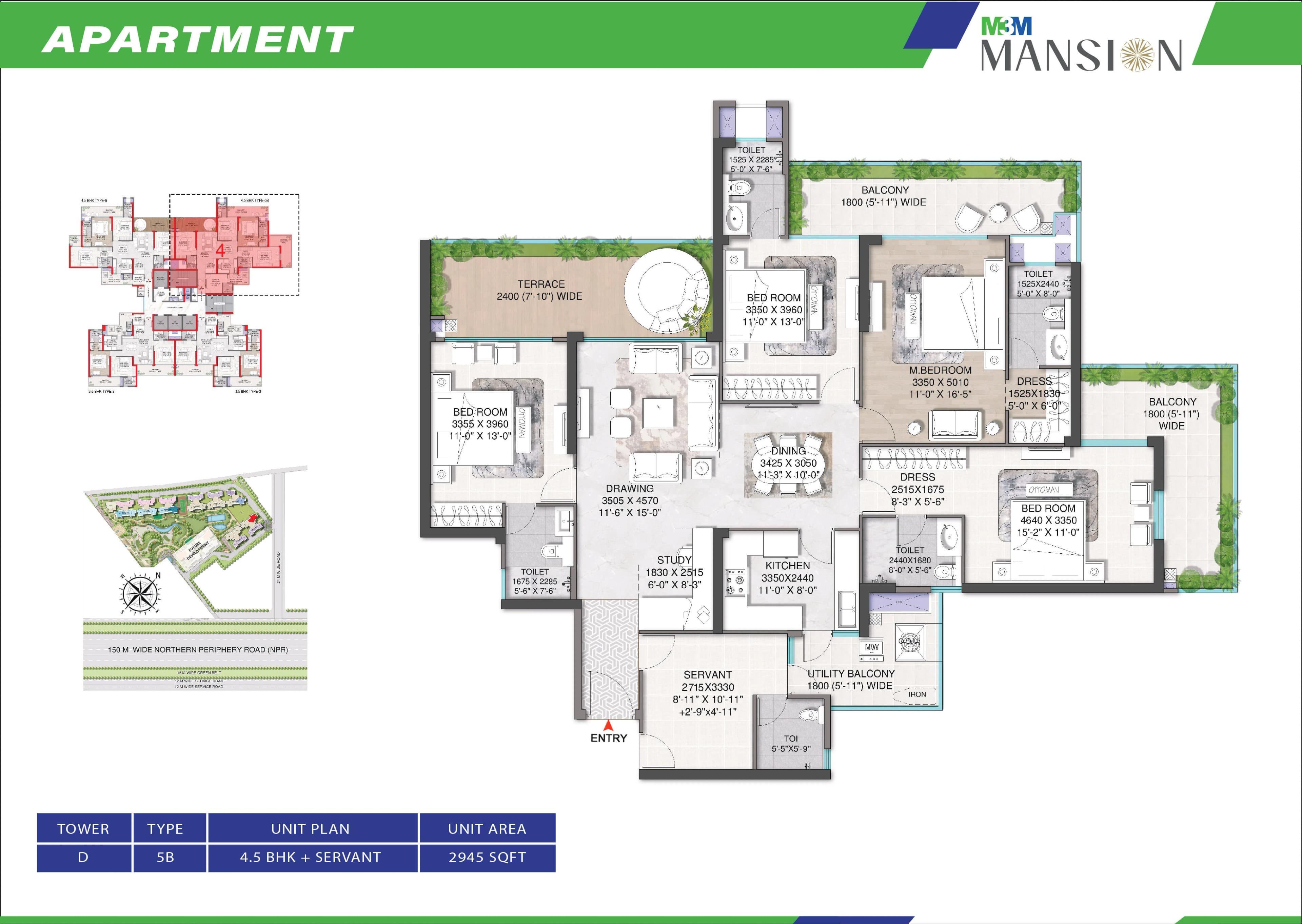 4 BHK floor plan