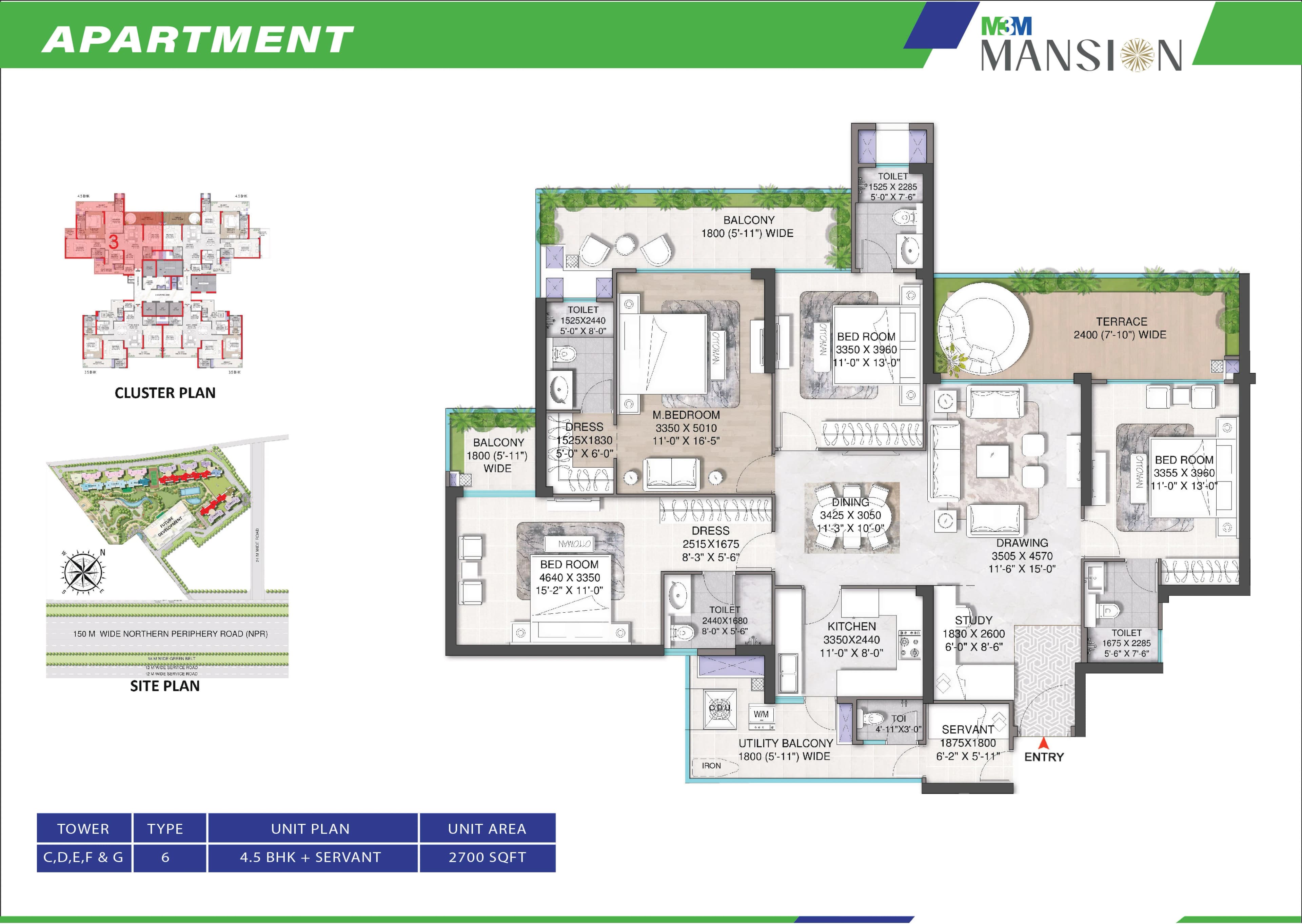 4 BHK floor plan