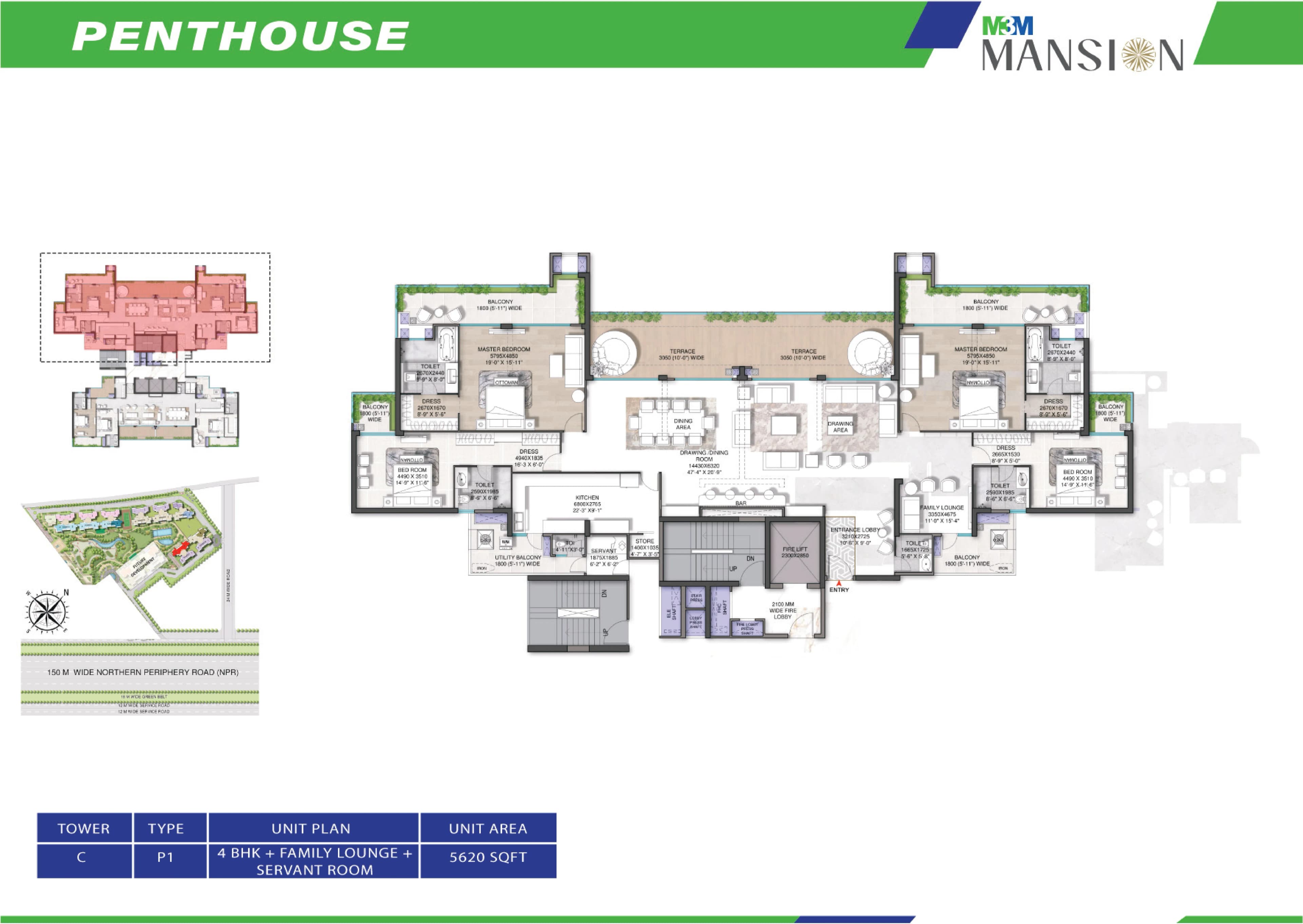 4 BHK floor plan