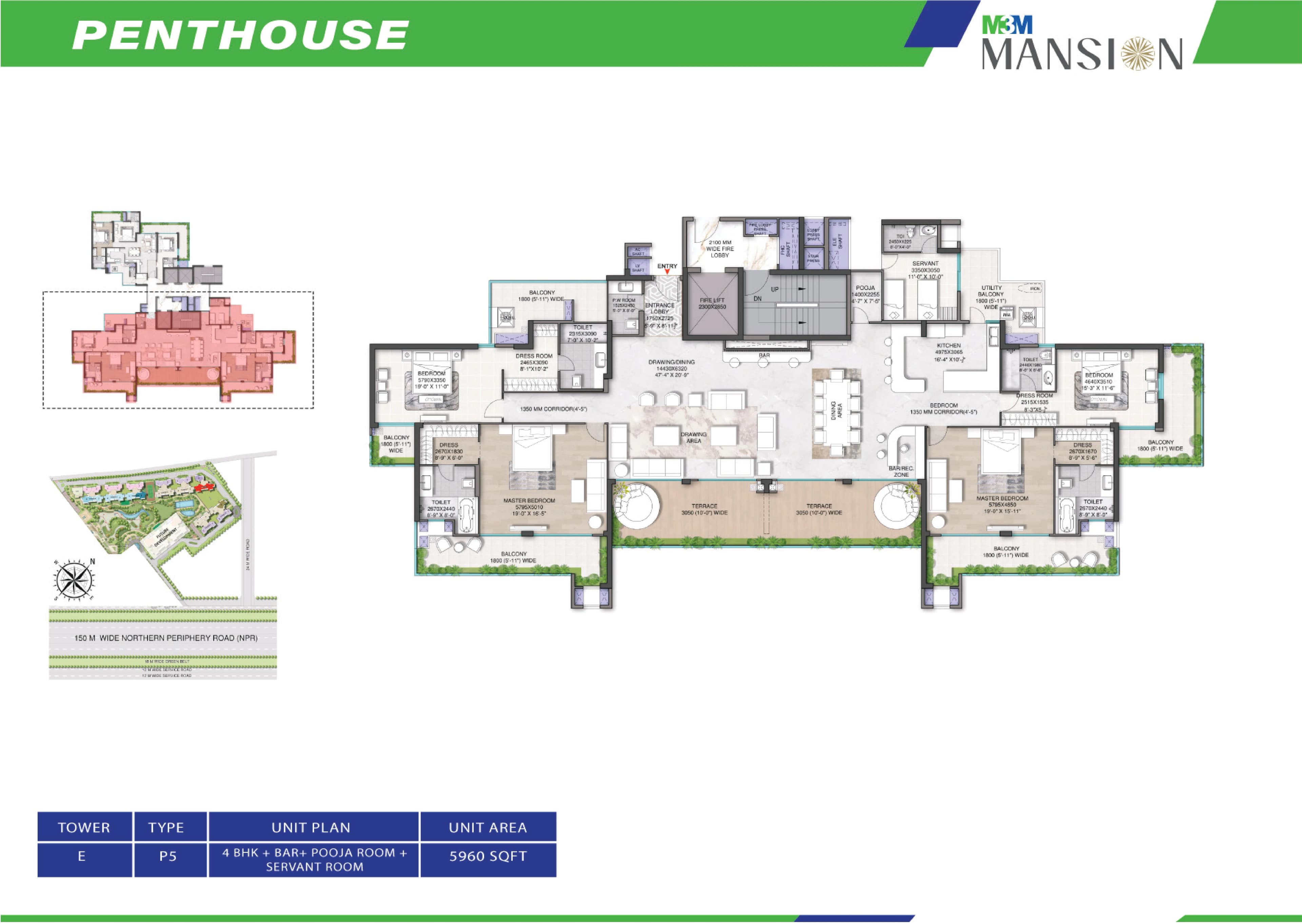 4 BHK floor plan