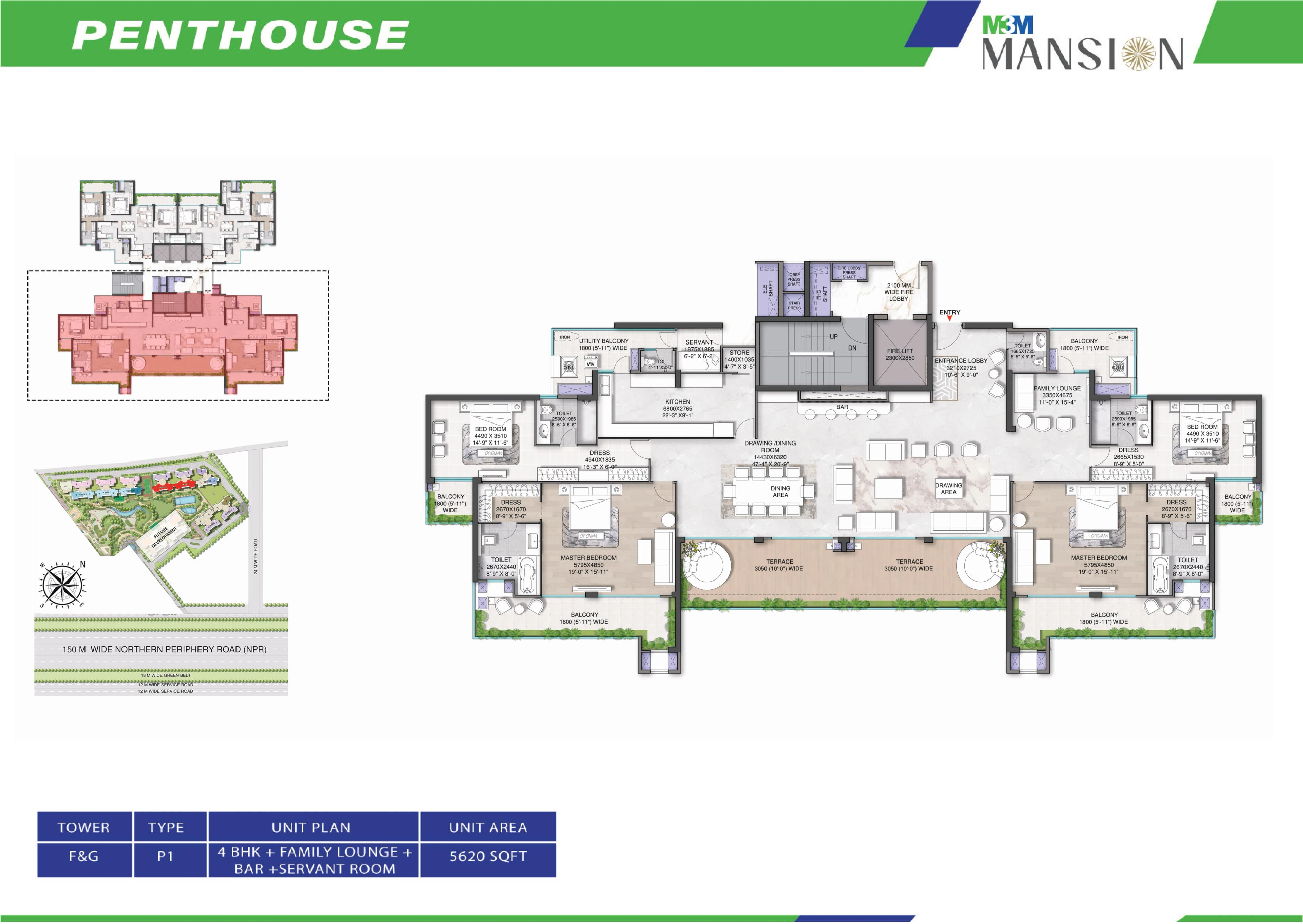 4 BHK floor plan