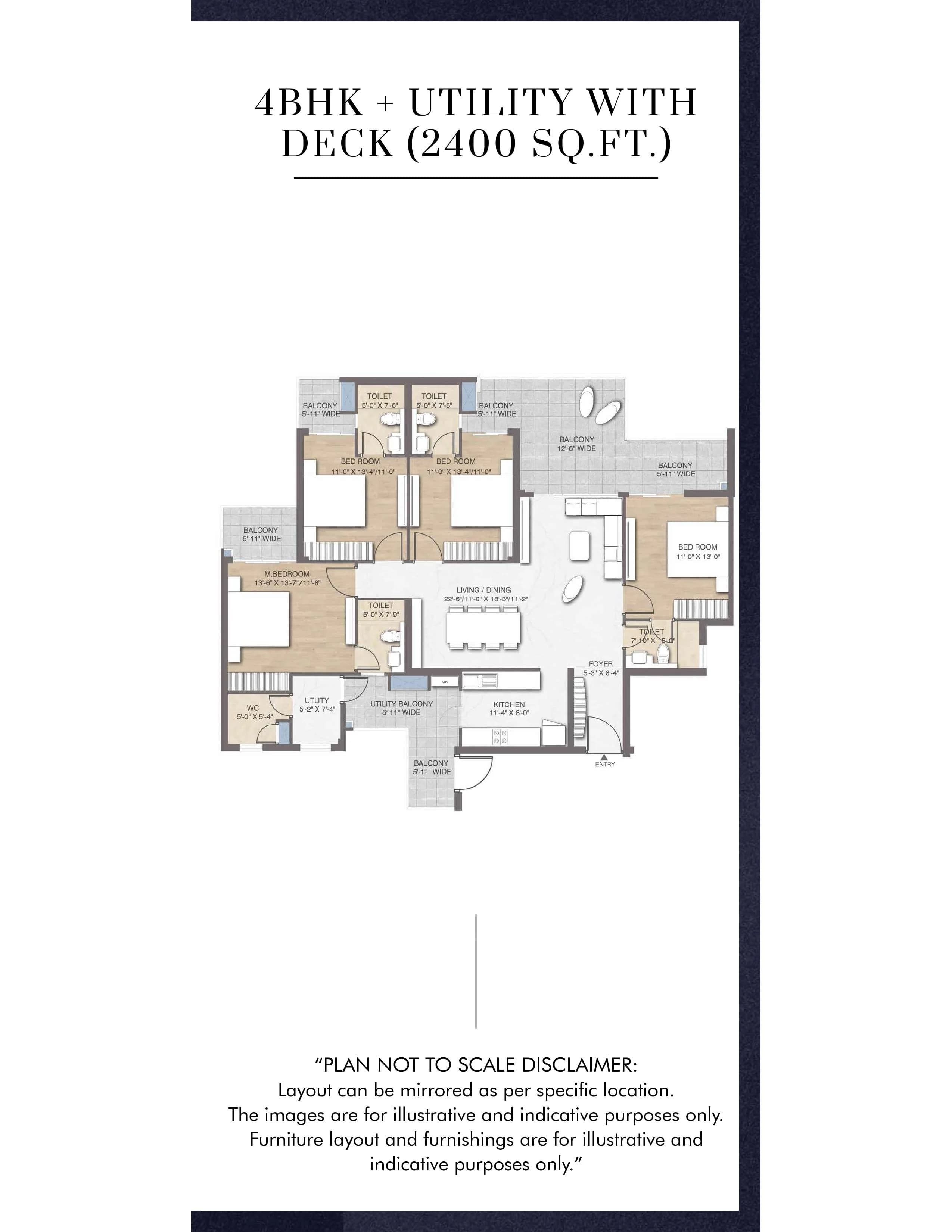 4 BHK floor plan