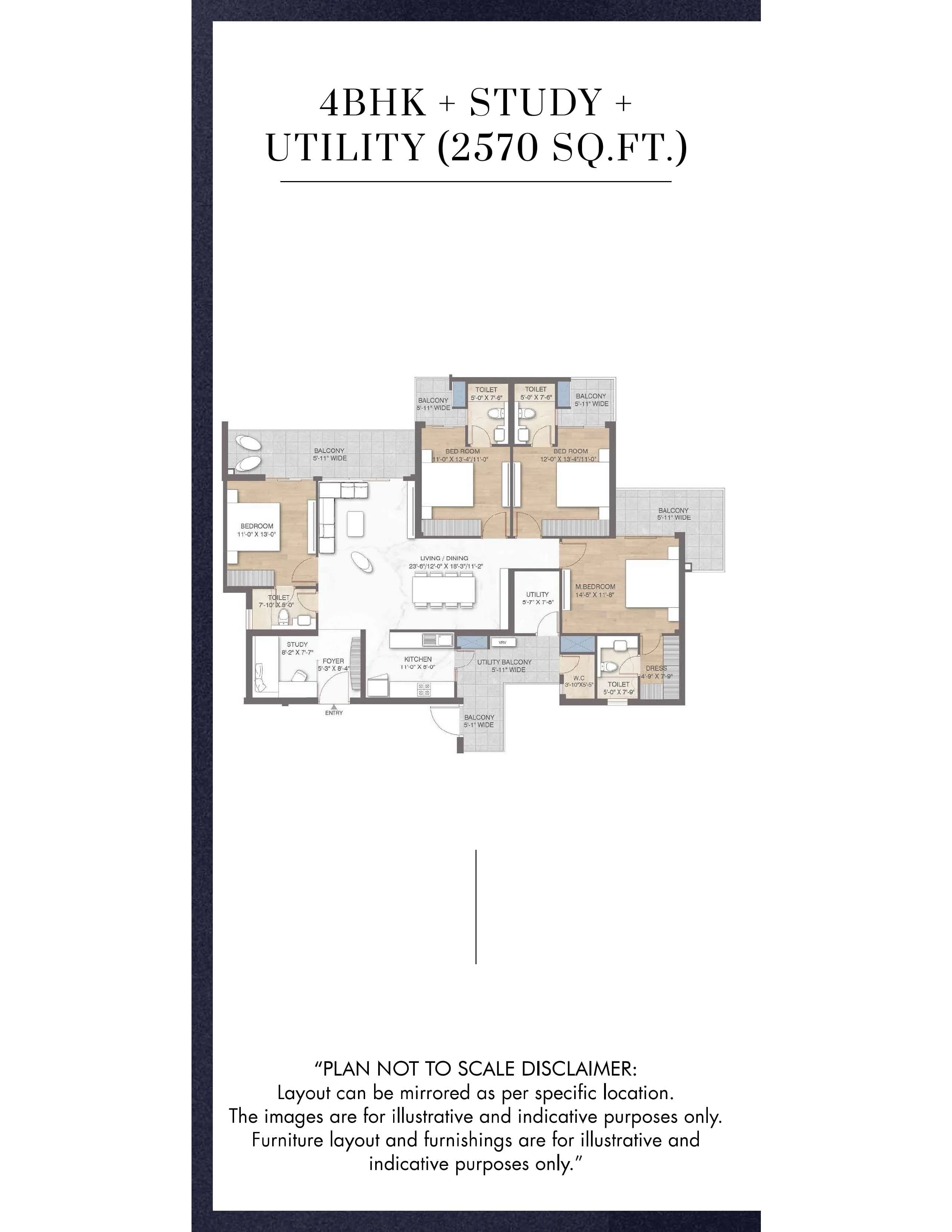 4 BHK floor plan