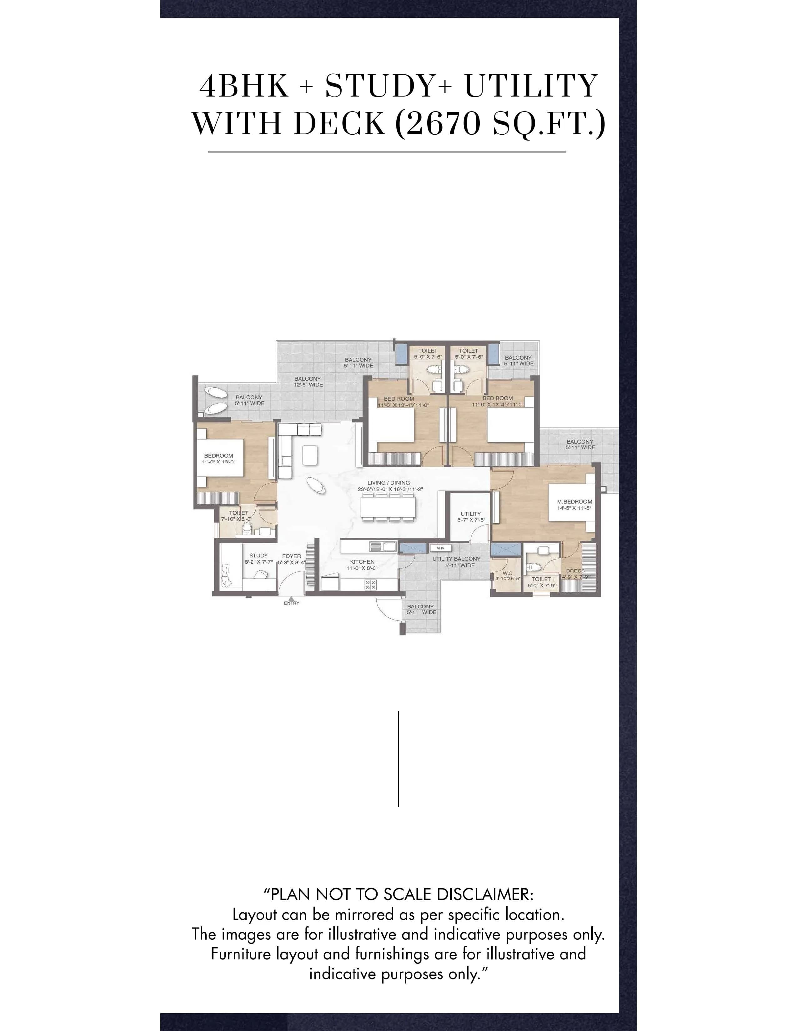 4 BHK floor plan