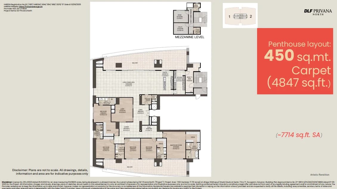 5 BHK floor plan