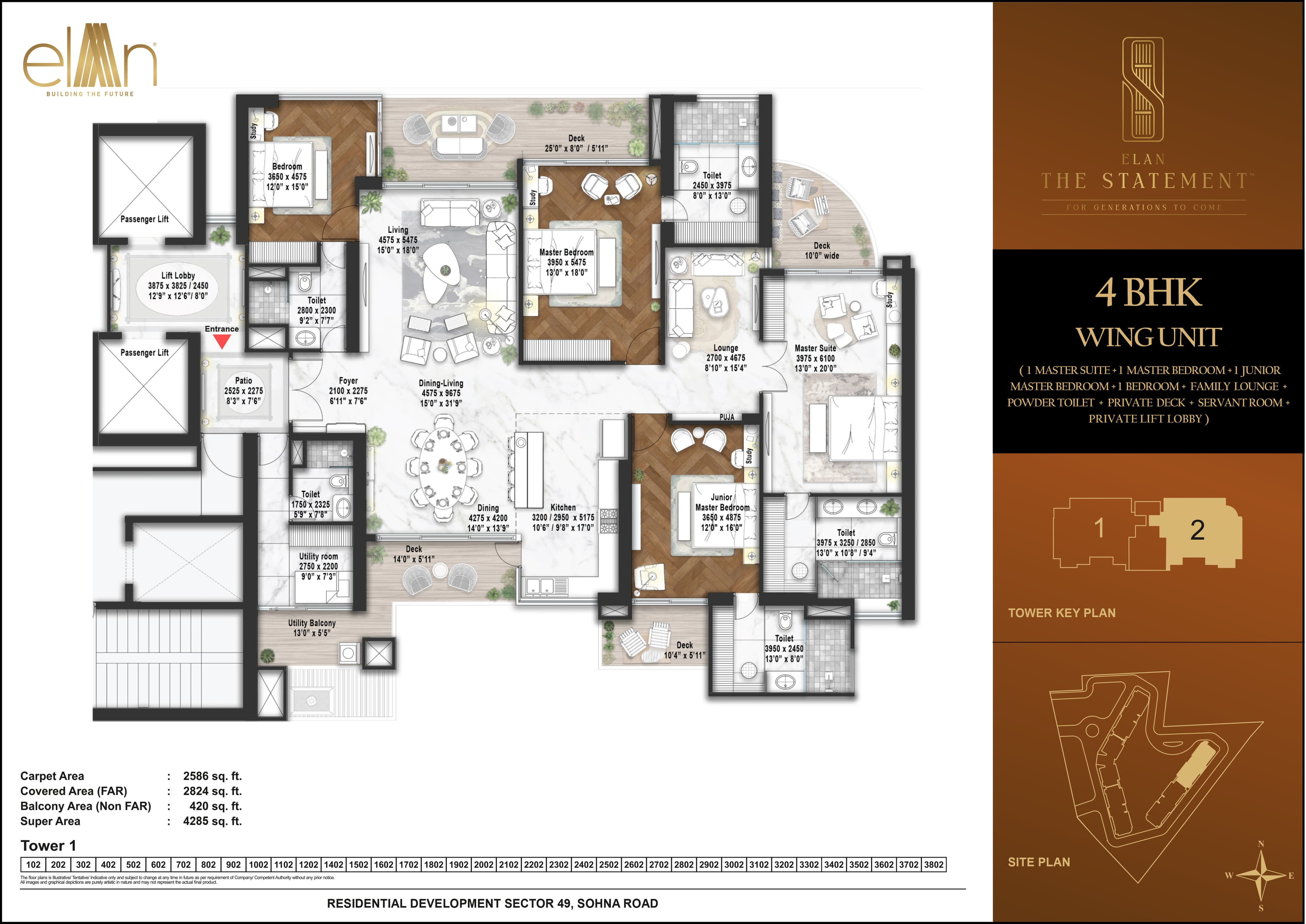 4 BHK floor plan