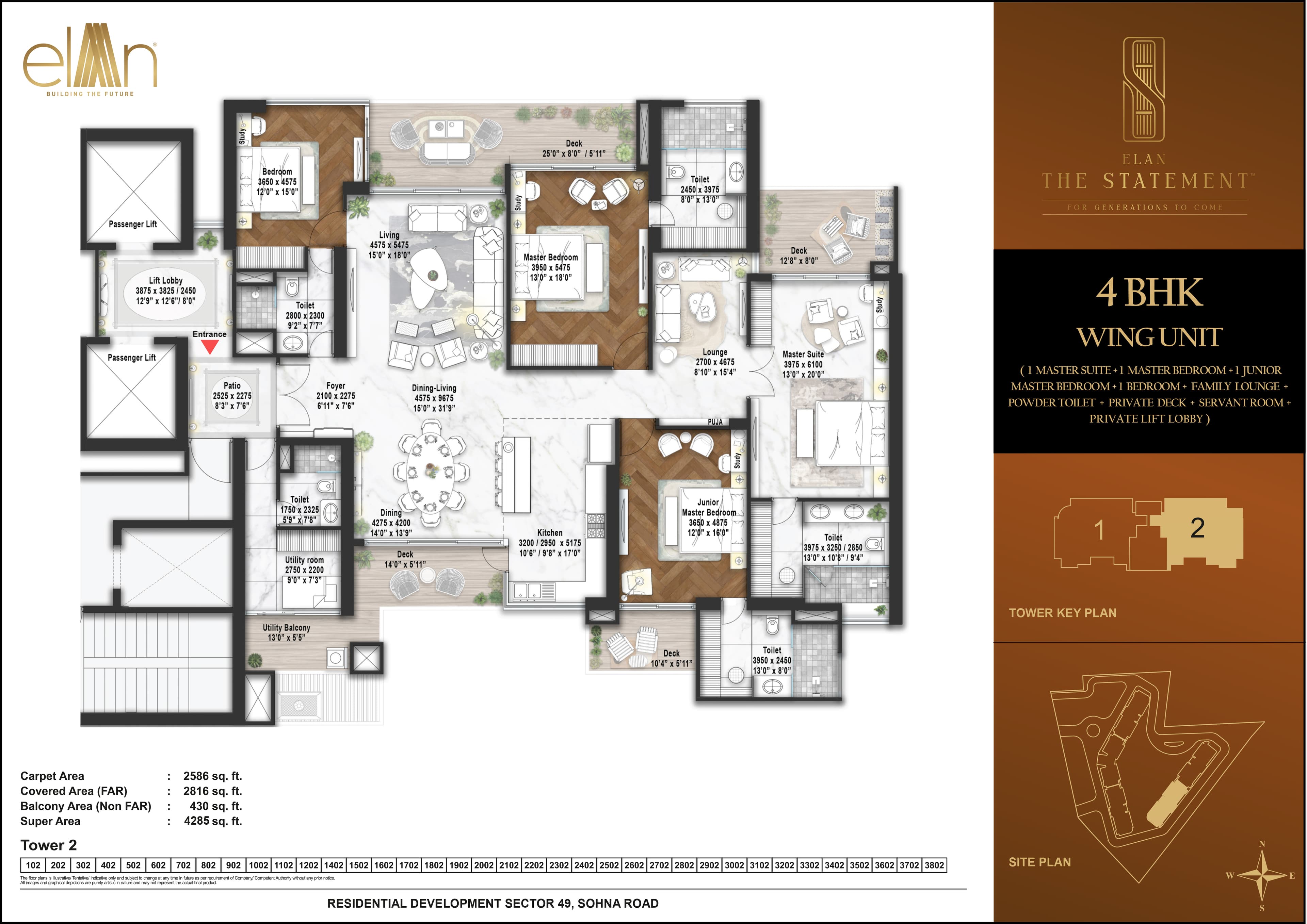 4 BHK floor plan