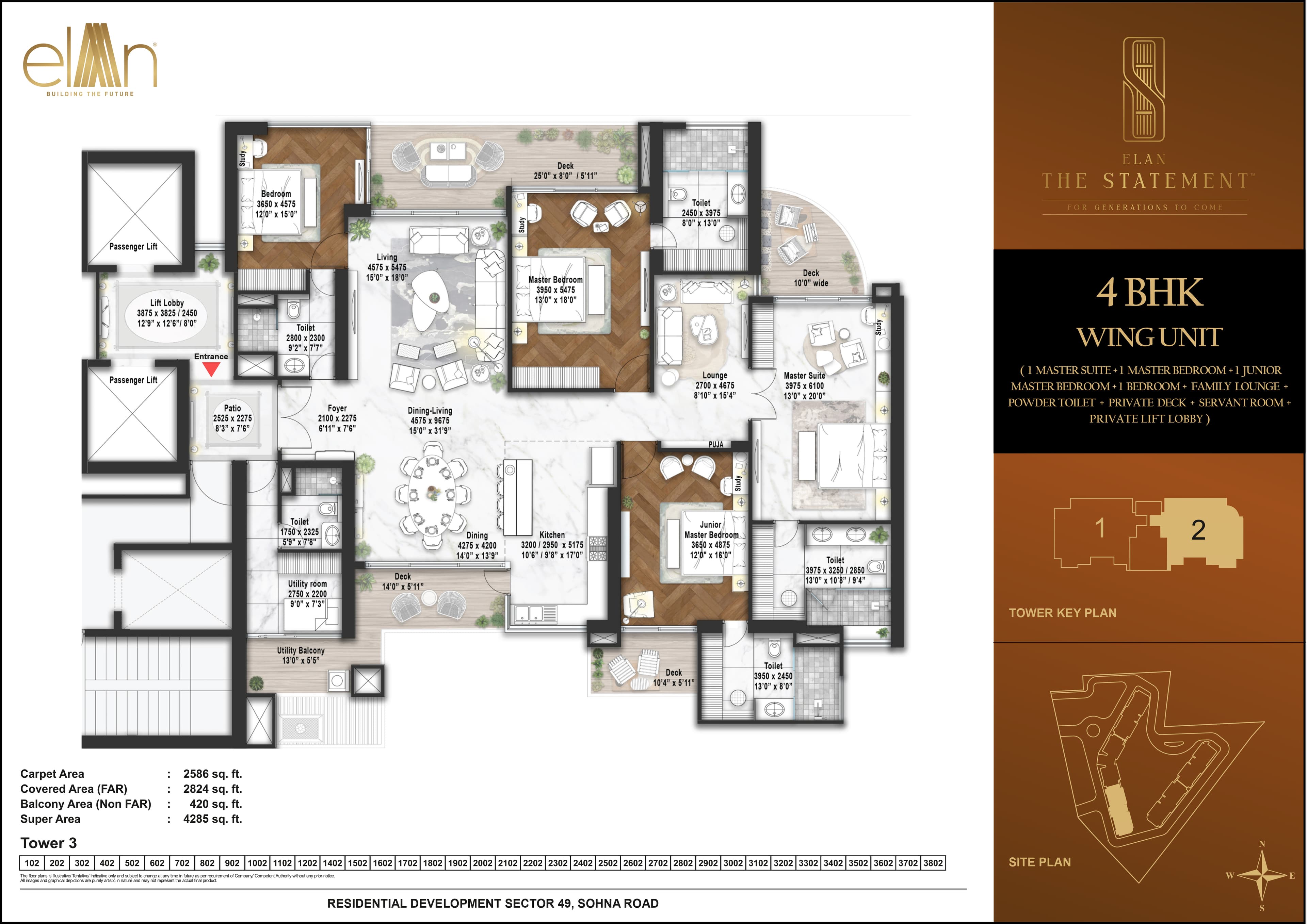 4 BHK floor plan