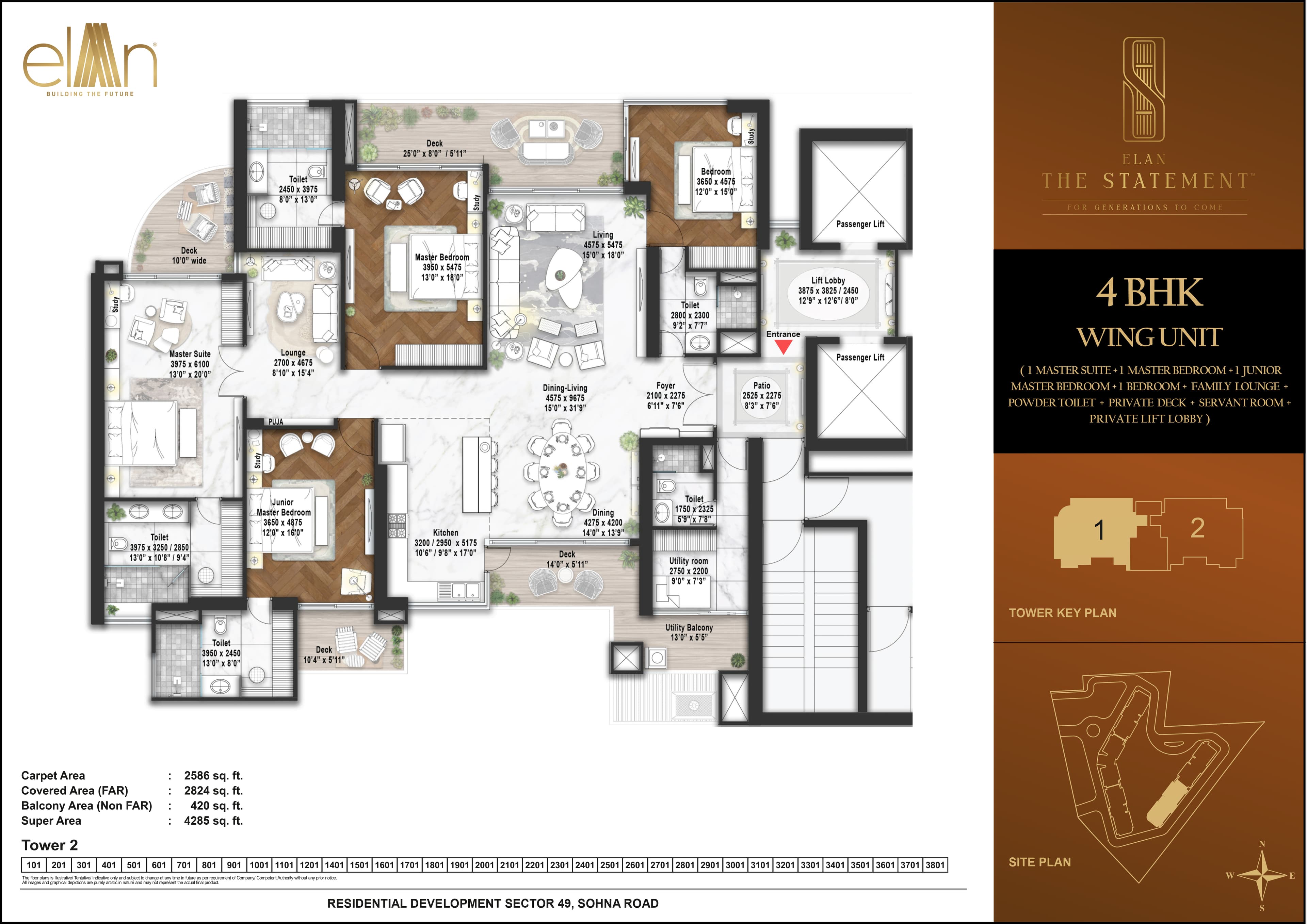4 BHK floor plan