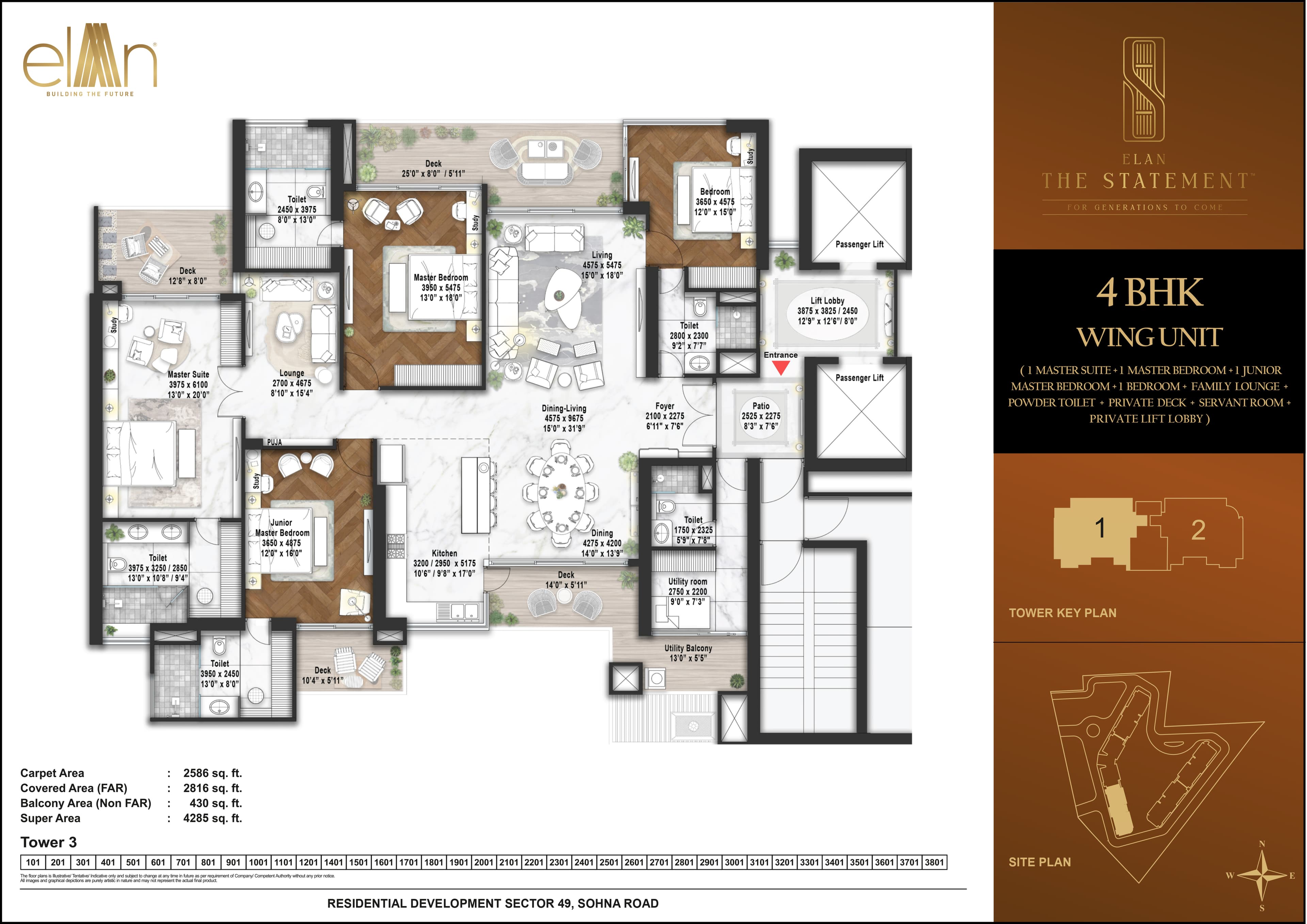 4 BHK floor plan